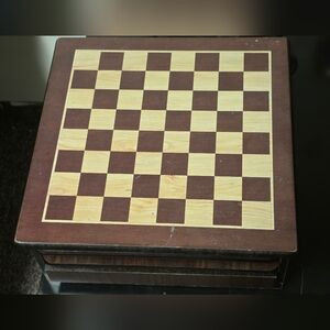 Ambassador Wooden Chess Set With Several Other Games